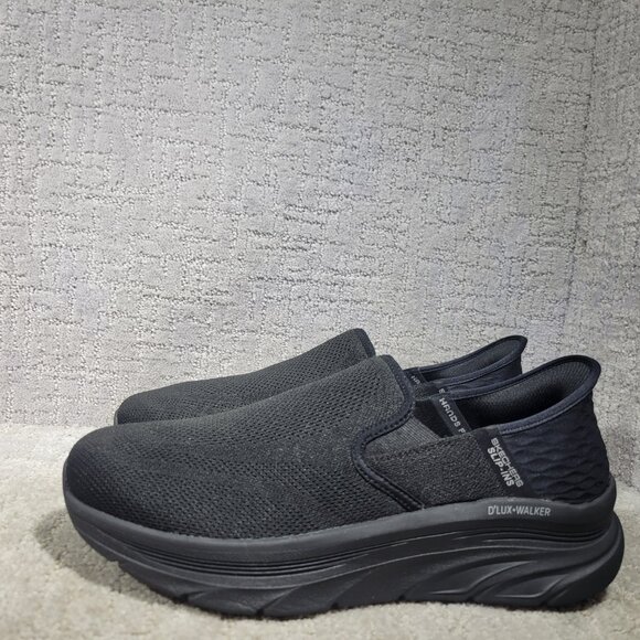 Skechers D'Lux Walker Relaxed Fit Orford Men's Size 11.5 Black Slip-in Sneakers - Picture 1 of 11